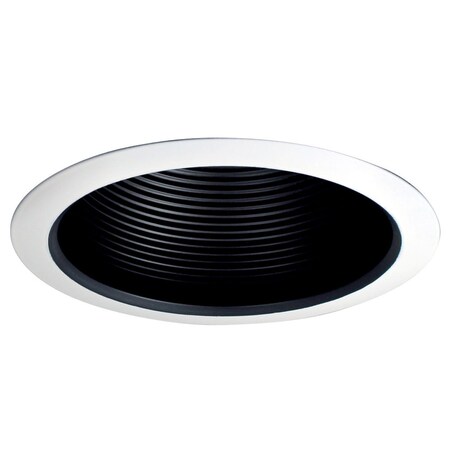 Nora Lighting 5" Air-Tight Black Baffle Cone w/ White Flange NTM-513B